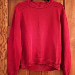 Lands' End Red Women's Crew Neck Sweater